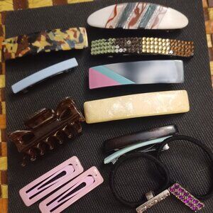 Large Lot Of Vintage Hair Accessories Hair Clips